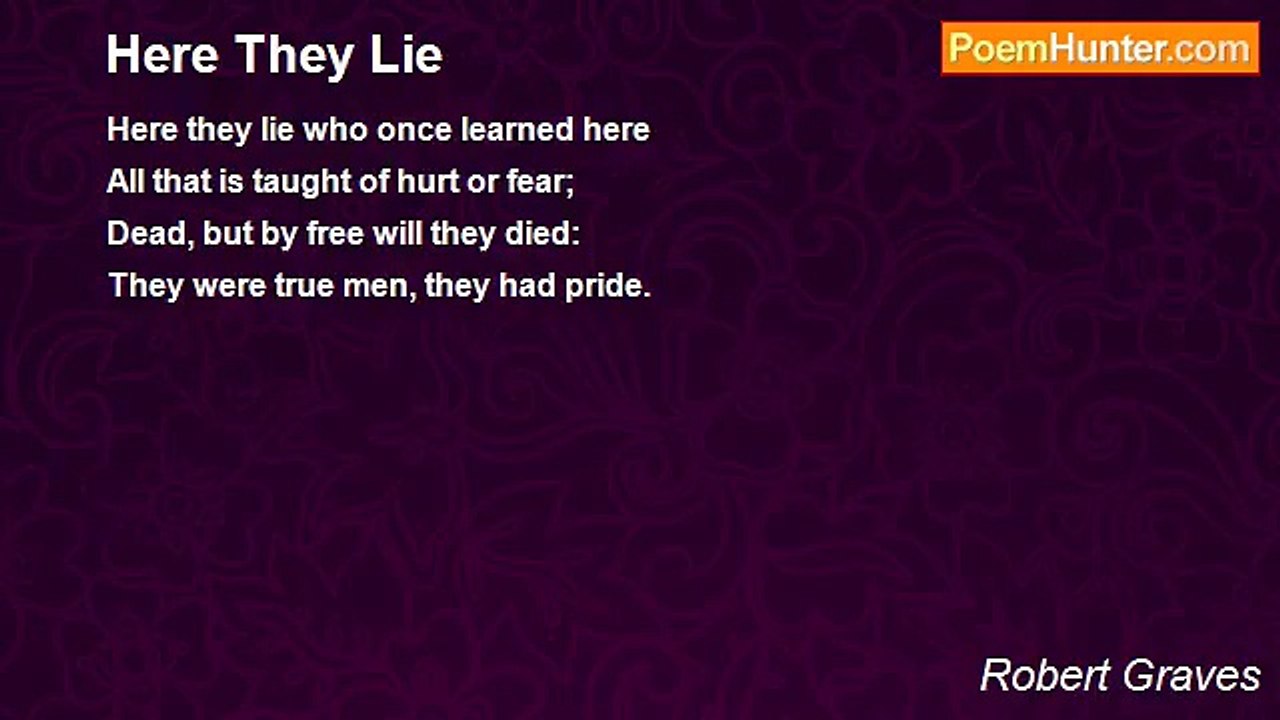 Robert Graves - Here They Lie