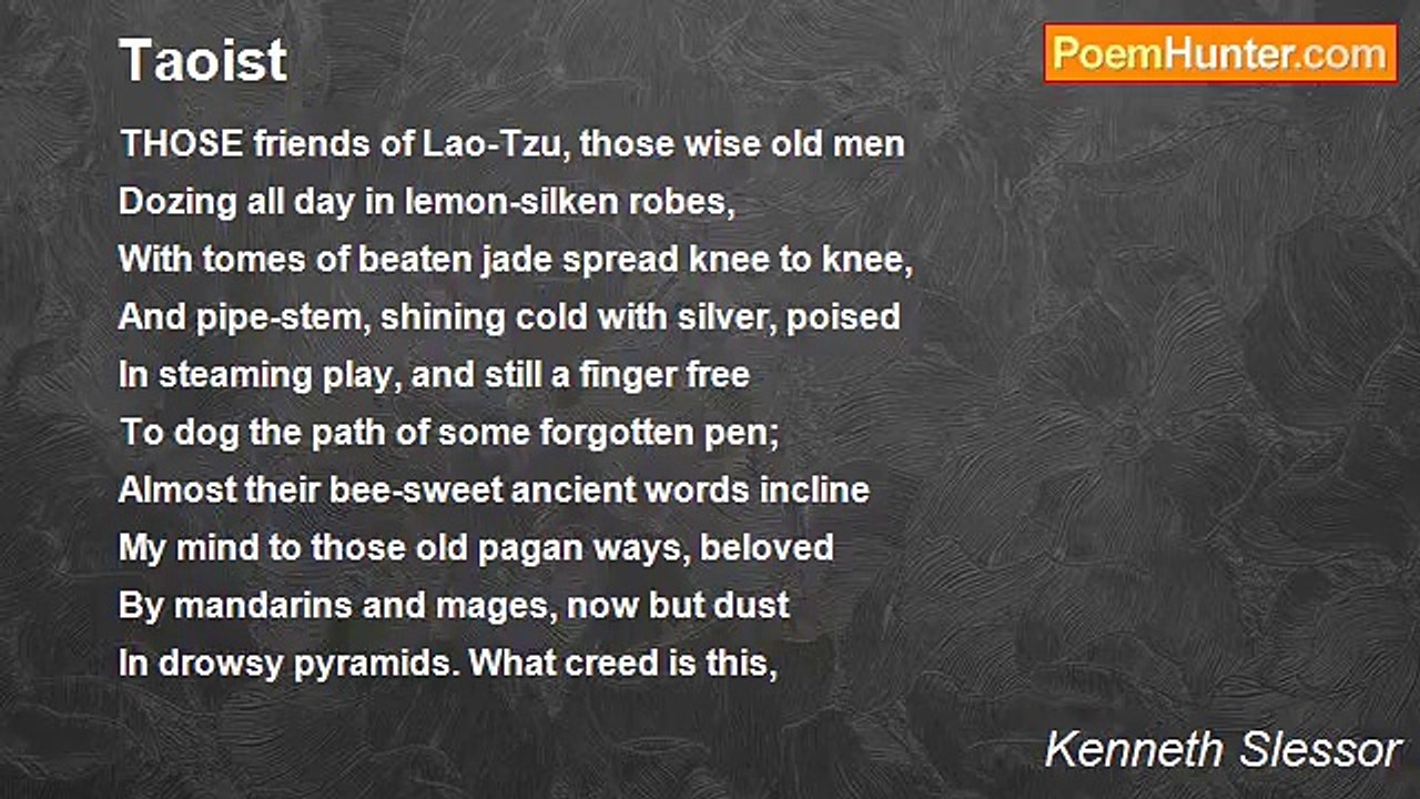 Kenneth Slessor - Taoist