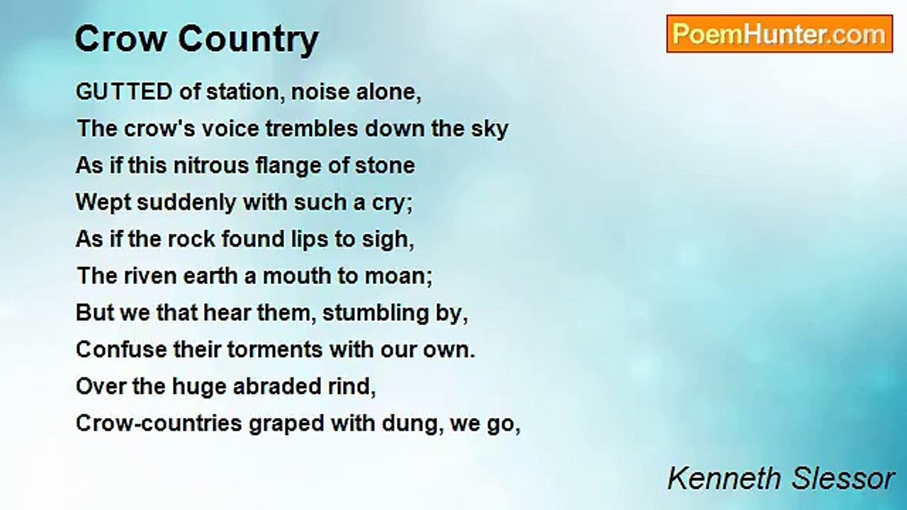 Kenneth Slessor - Crow Country