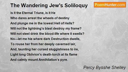 Percy Bysshe Shelley - The Wandering Jew's Soliloquy
