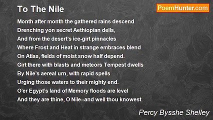 Percy Bysshe Shelley - To The Nile