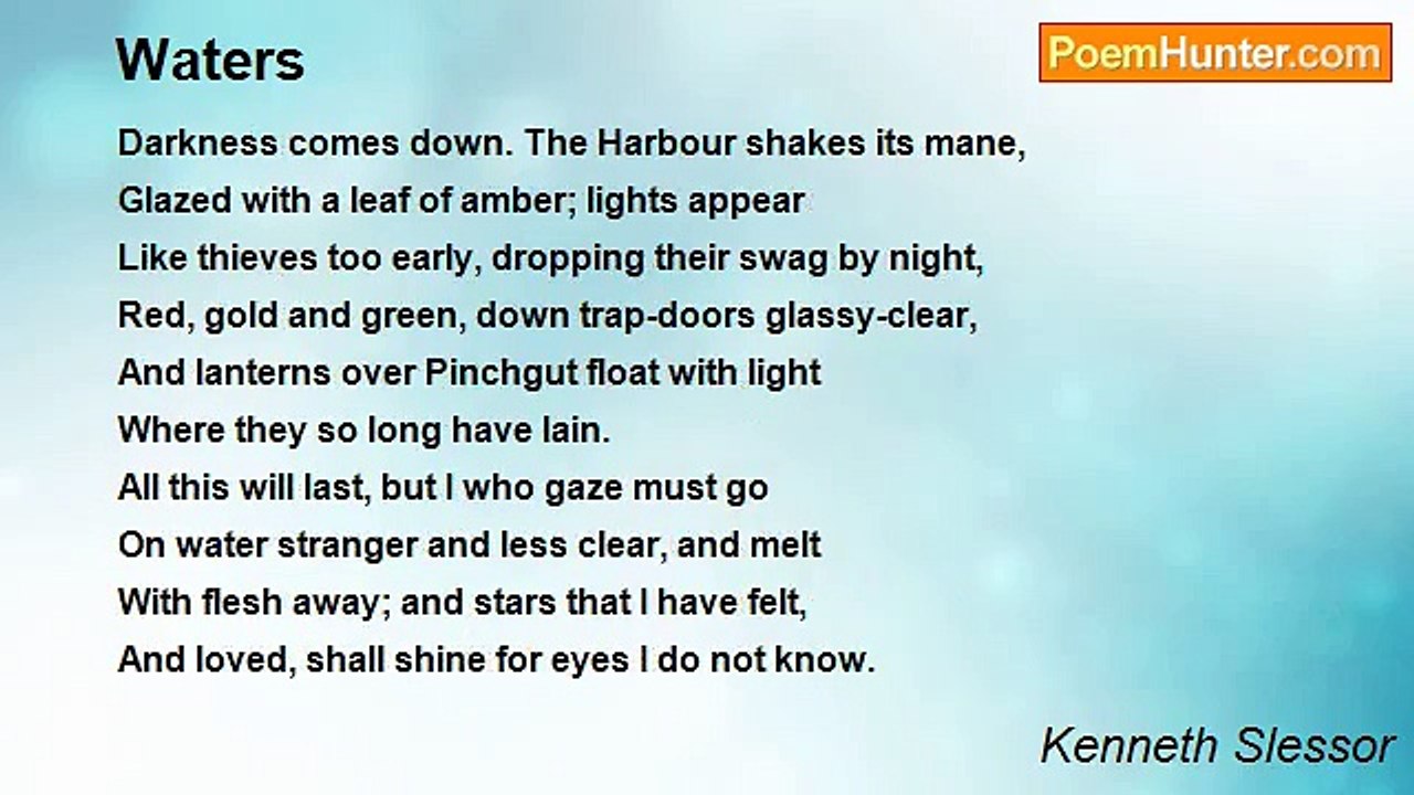 Kenneth Slessor - Waters