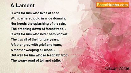 Oscar Wilde - A Lament