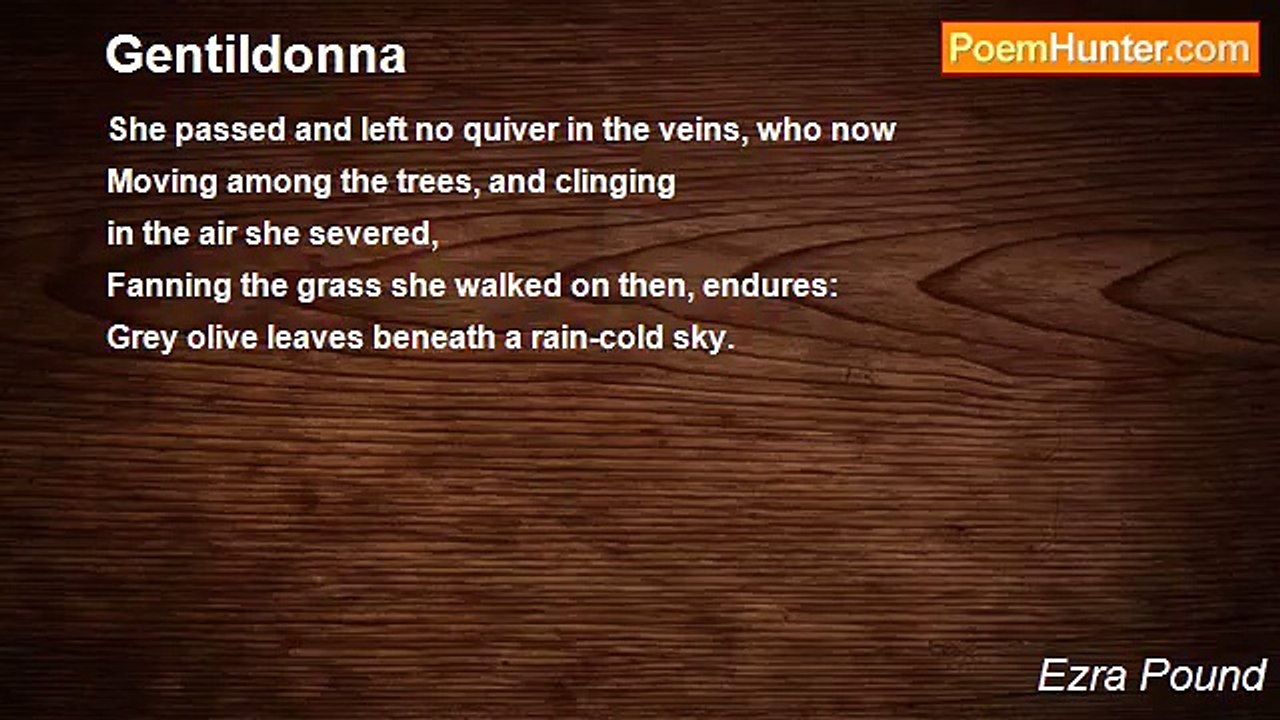 Ezra Pound - Gentildonna