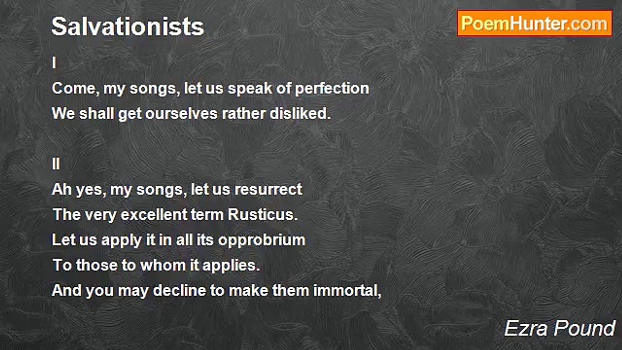 Ezra Pound - Salvationists