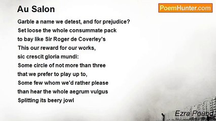 Ezra Pound - Au Salon