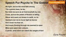 Ezra Pound - Speech For Psyche In The Golden Book Of Apuleius