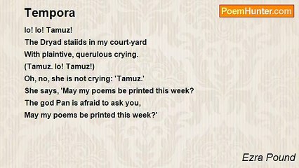 Ezra Pound - Tempora