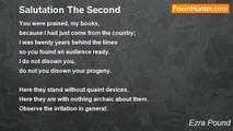 Ezra Pound - Salutation The Second