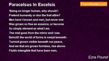 Ezra Pound - Paracelsus In Excelsis