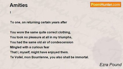 Ezra Pound - Amities