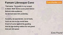 Ezra Pound - Famam Librosque Cano