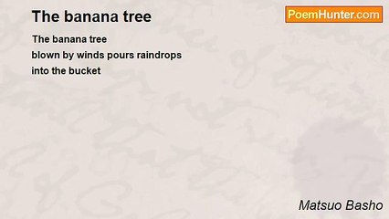 Matsuo Basho - The banana tree