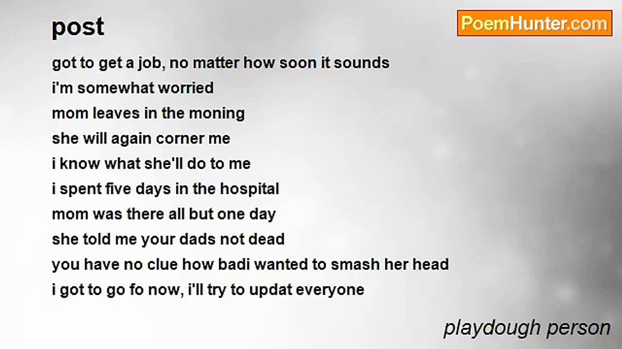 playdough person - post