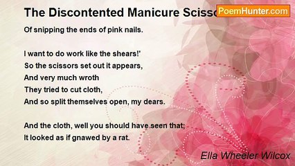Ella Wheeler Wilcox - The Discontented Manicure Scissors