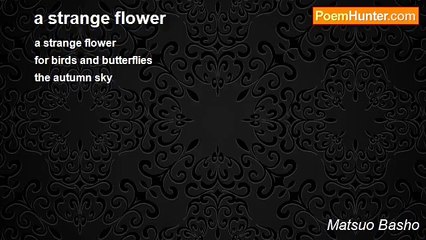 Matsuo Basho - a strange flower