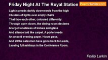 Philip Larkin - Friday Night At The Royal Station Hotel