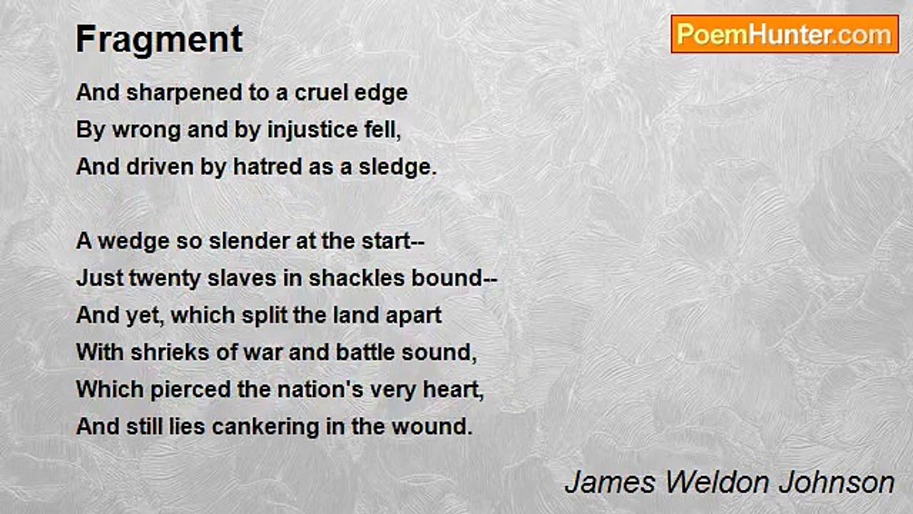 James Weldon Johnson - Fragment