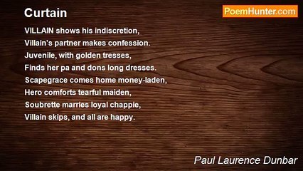 Paul Laurence Dunbar - Curtain