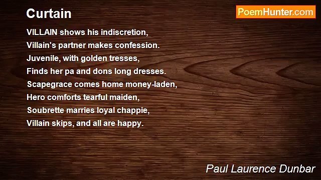 Paul Laurence Dunbar - Curtain