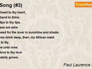 Paul Laurence Dunbar - A Song (#3)