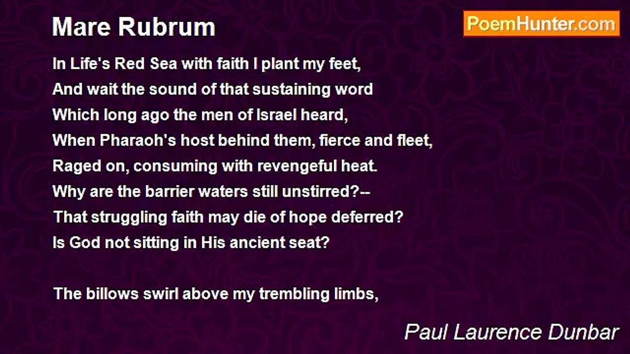 Paul Laurence Dunbar - Mare Rubrum