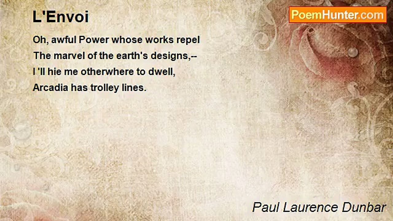 Paul Laurence Dunbar - L'Envoi
