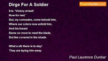 Paul Laurence Dunbar - Dirge For A Soldier