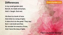 Paul Laurence Dunbar - Differences