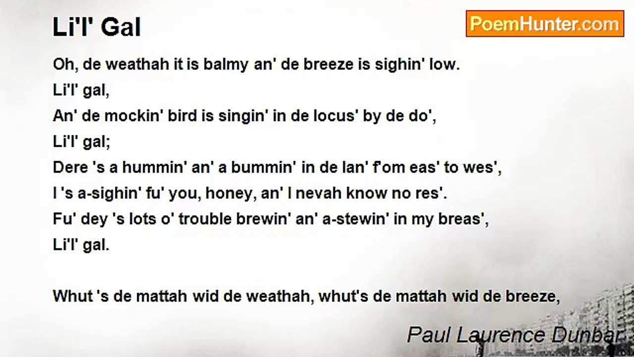Paul Laurence Dunbar - Li'l' Gal