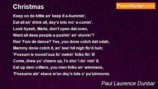 Paul Laurence Dunbar - Christmas