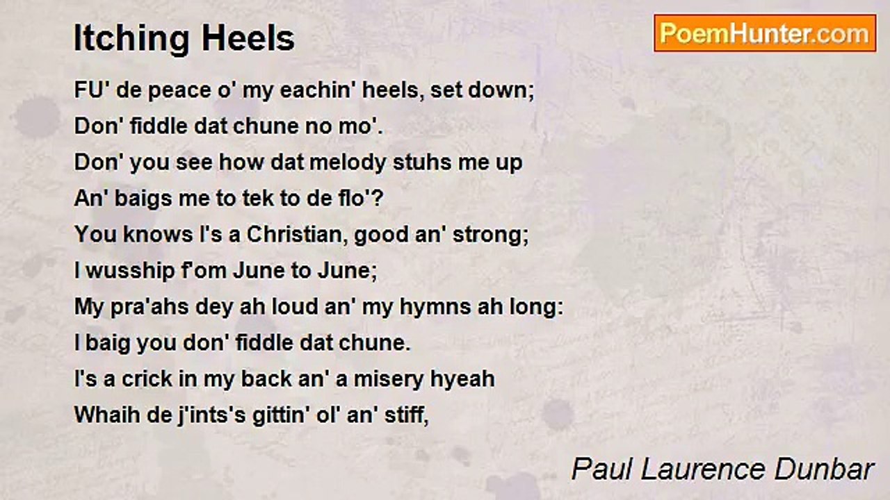 Paul Laurence Dunbar - Itching Heels
