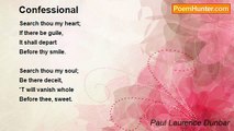 Paul Laurence Dunbar - Confessional