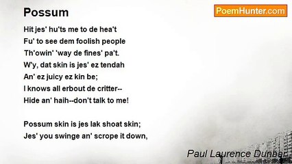 Paul Laurence Dunbar - Possum