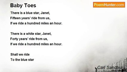 Carl Sandburg - Baby Toes