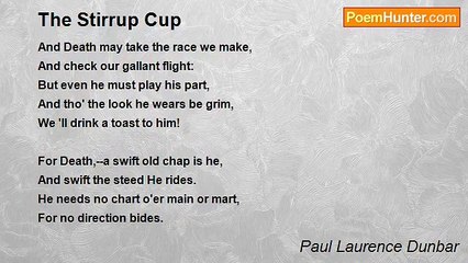 Paul Laurence Dunbar - The Stirrup Cup