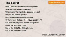 Paul Laurence Dunbar - The Secret