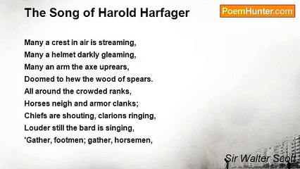 Sir Walter Scott - The Song of Harold Harfager