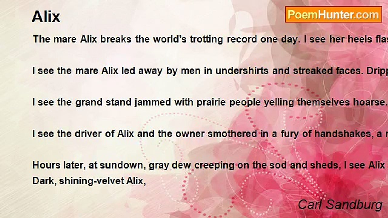 Carl Sandburg - Alix