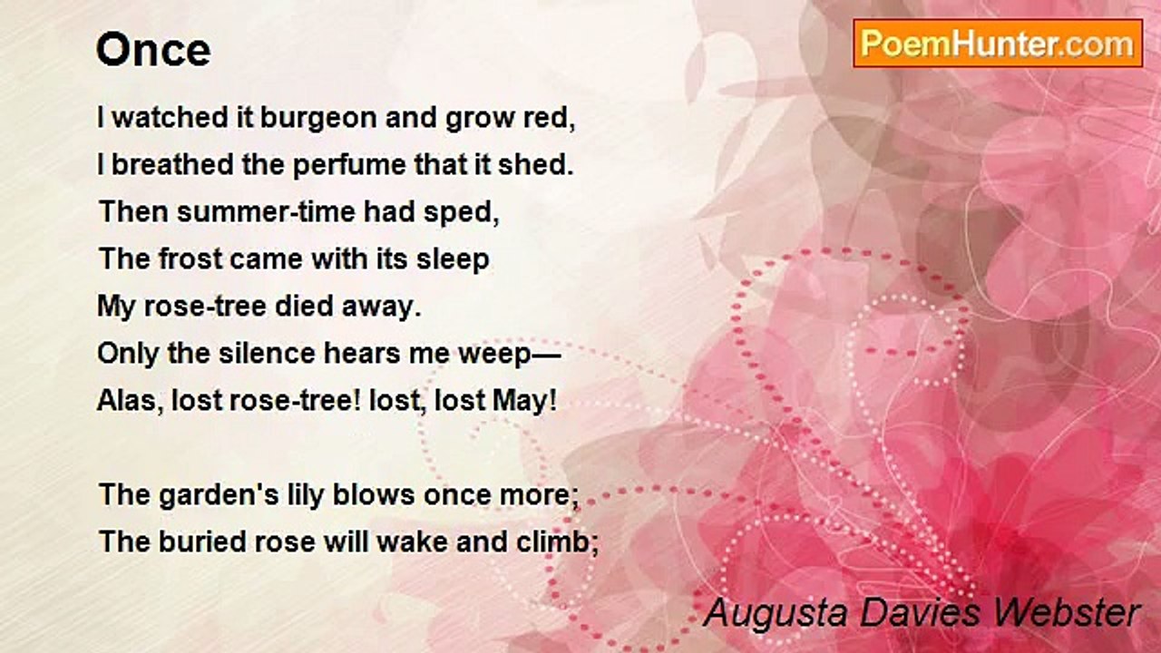 Augusta Davies Webster - Once