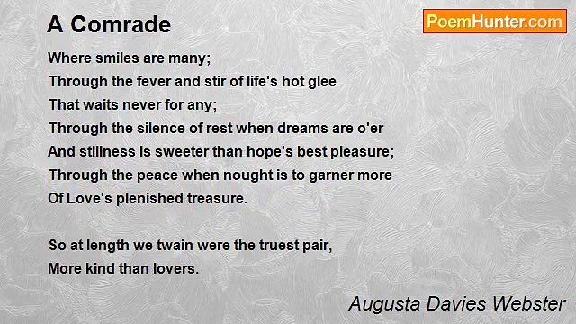 Augusta Davies Webster - A Comrade