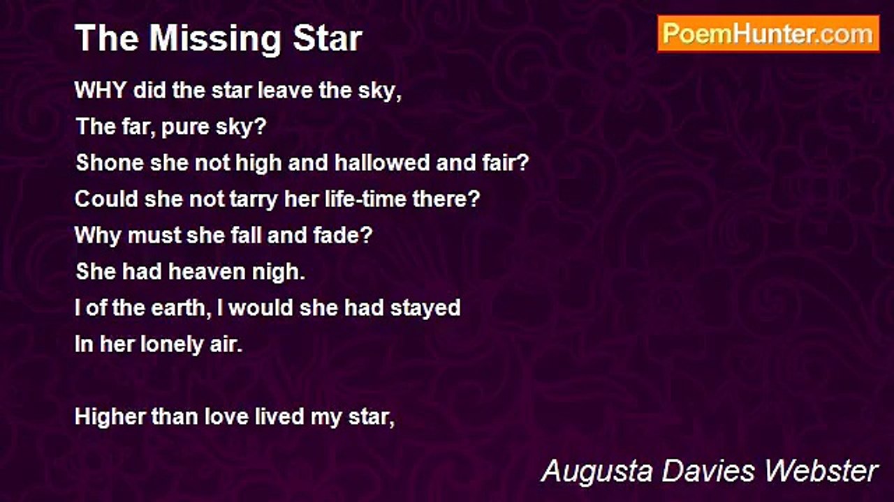 Augusta Davies Webster - The Missing Star