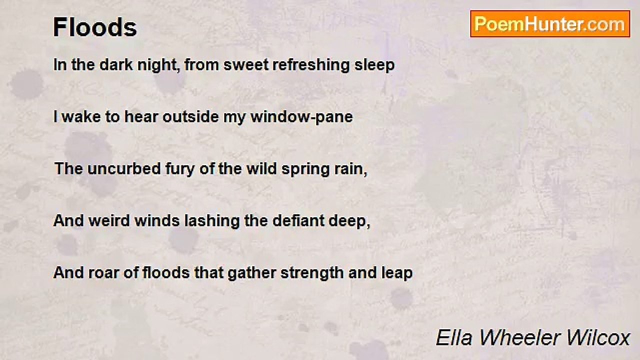 Ella Wheeler Wilcox - Floods