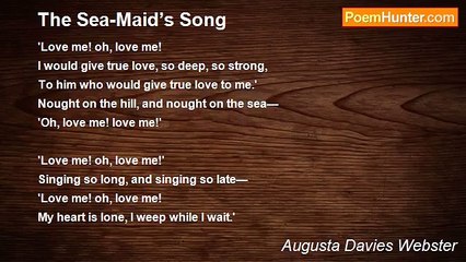 Augusta Davies Webster - The Sea-Maid’s Song