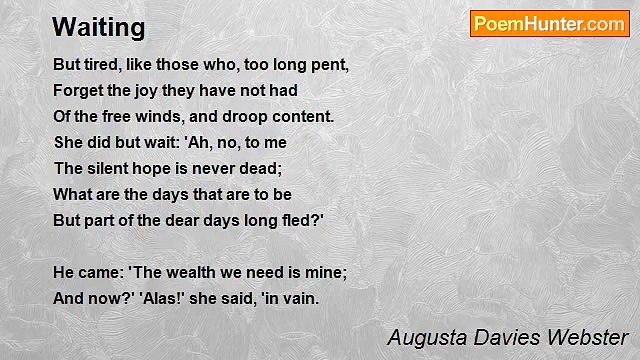 Augusta Davies Webster - Waiting