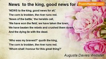 Augusta Davies Webster - News  to the king, good news for all