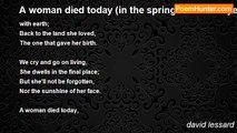 david lessard - A woman died today (in the springtime of the year)