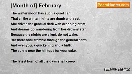 Hilaire Belloc - [Month of] February