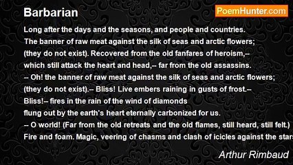 Arthur Rimbaud - Barbarian