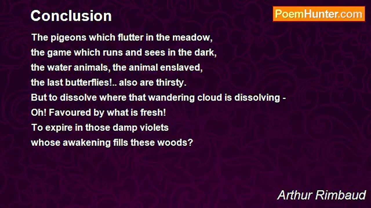Arthur Rimbaud - Conclusion